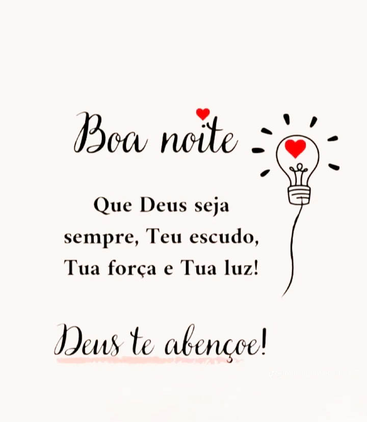 boa noite com a proteção de Deus