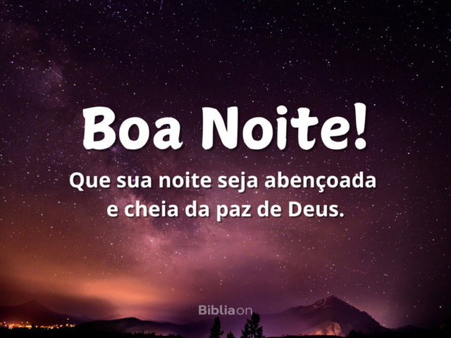 mensagem bíblica de boa noite