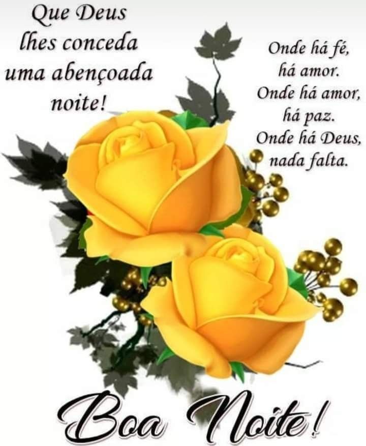 mensagens noturnas com flores e fé