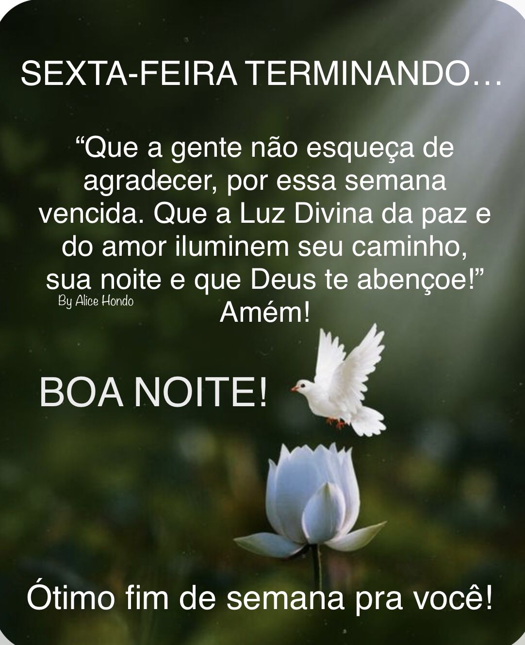 mensagem sexta-feira noite
