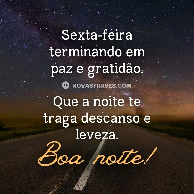 frase boa noite sexta