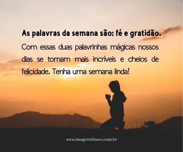 mensagens de otimismo para a semana
