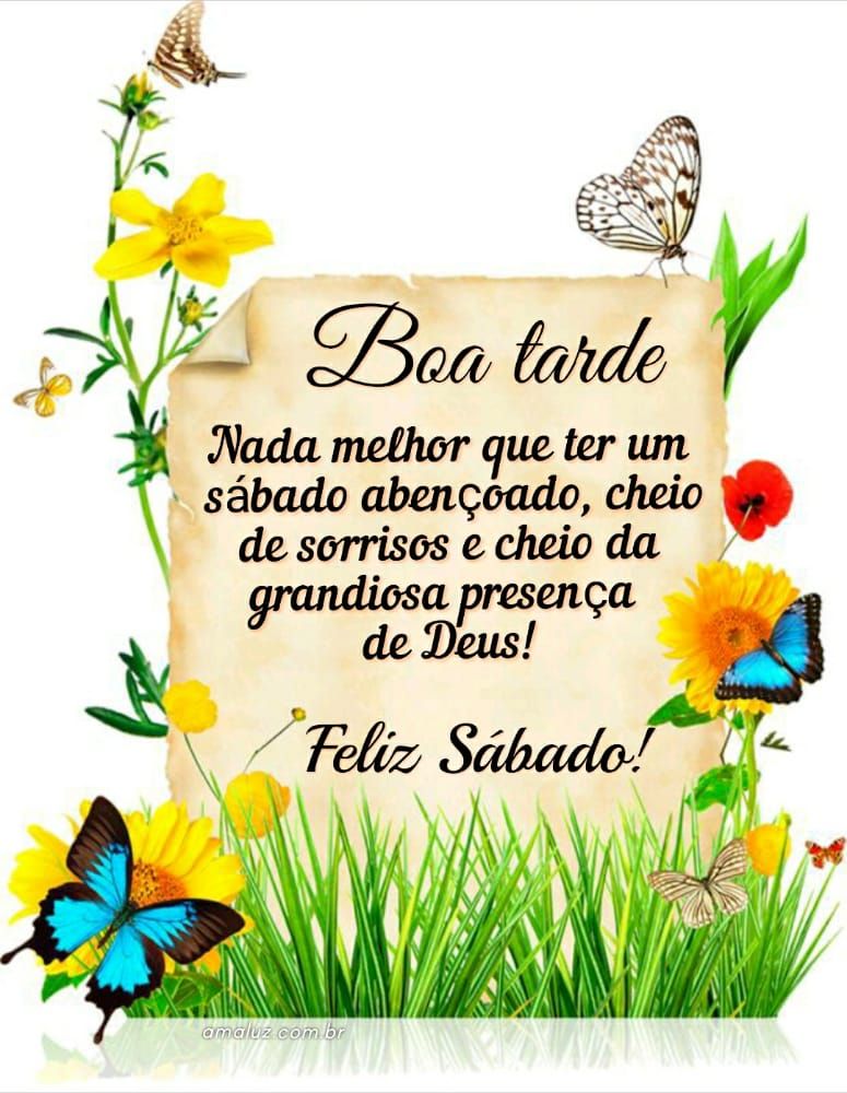 boa tarde de sábado com paz