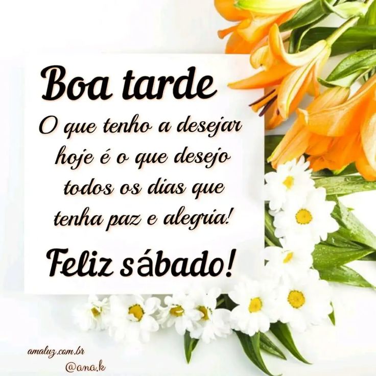 boa tarde de sábado com paz