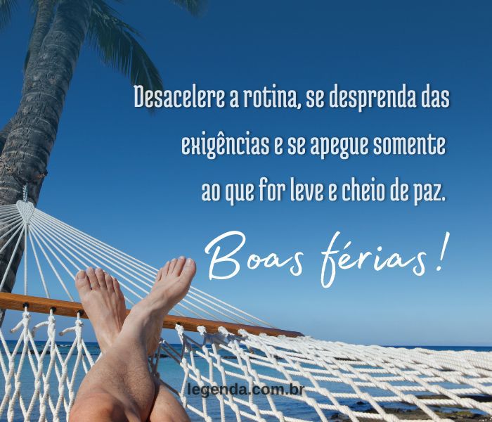 frase de férias