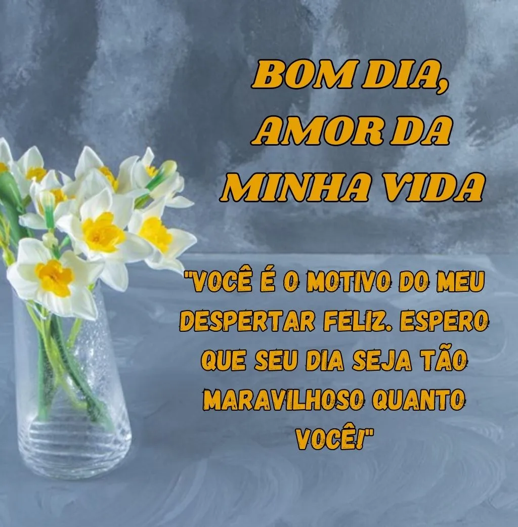 bom dia meu amor, te amo