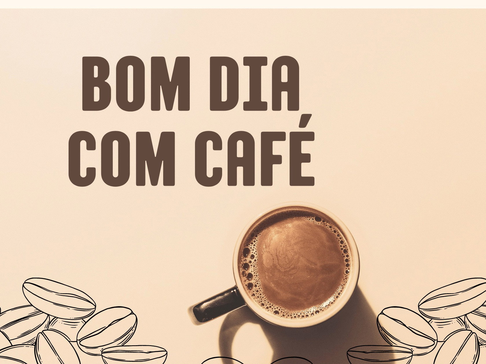 bom dia com café para amigos