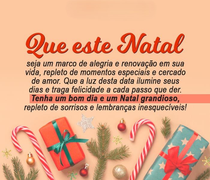bom dia de Natal 2026