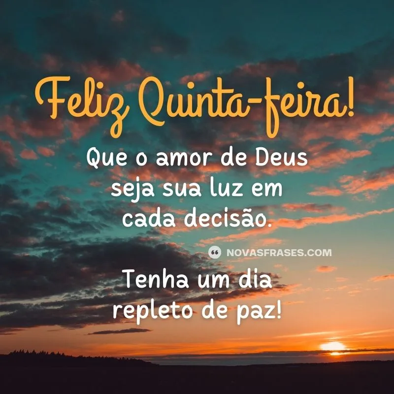 quinta-feira de paz mensagem