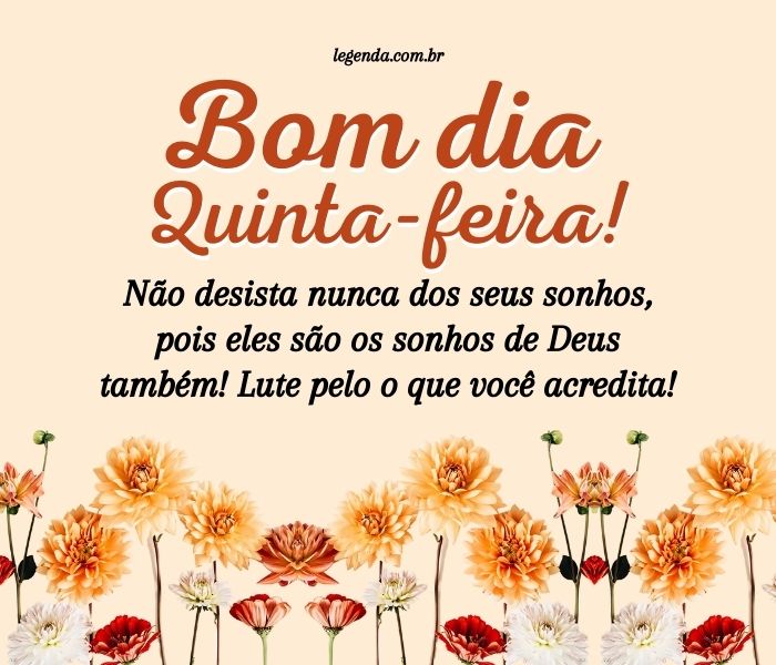 desejos de bom dia quinta-feira
