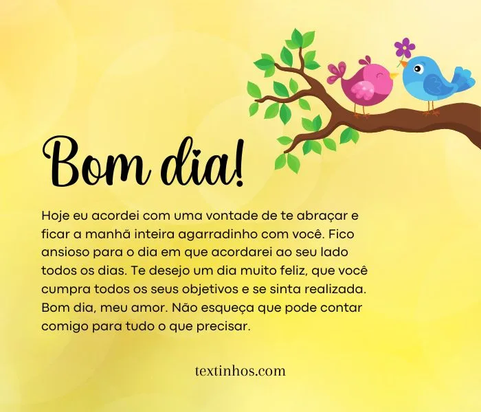 o que mandar de bom dia para ficante
