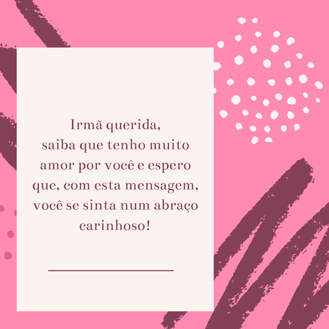 agradecimento para irmã