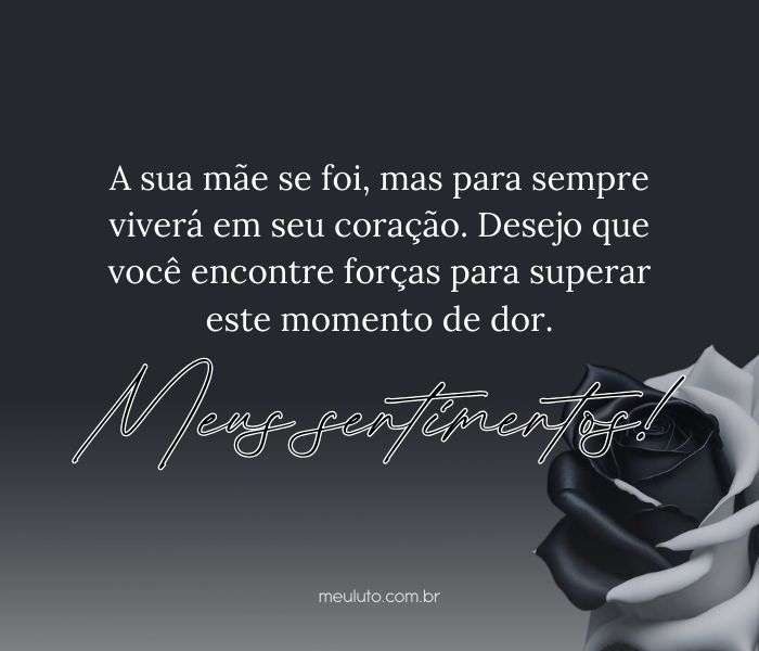 frases de luto para mãe