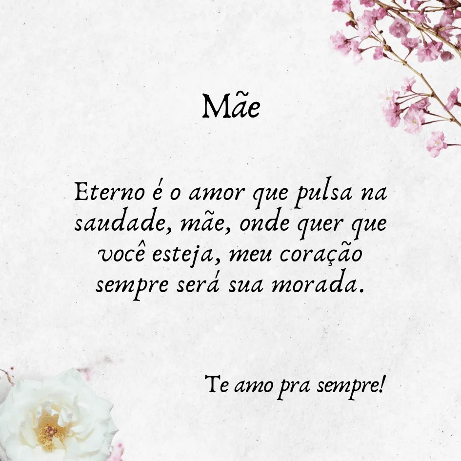 lembranças de mães falecidas