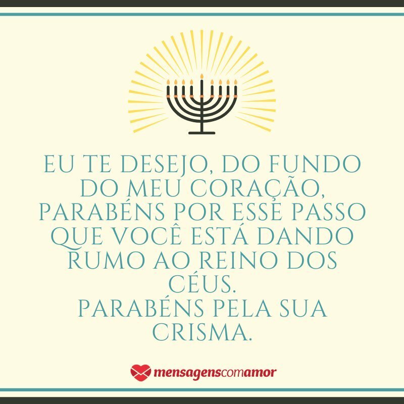 mensagem de crisma para filho