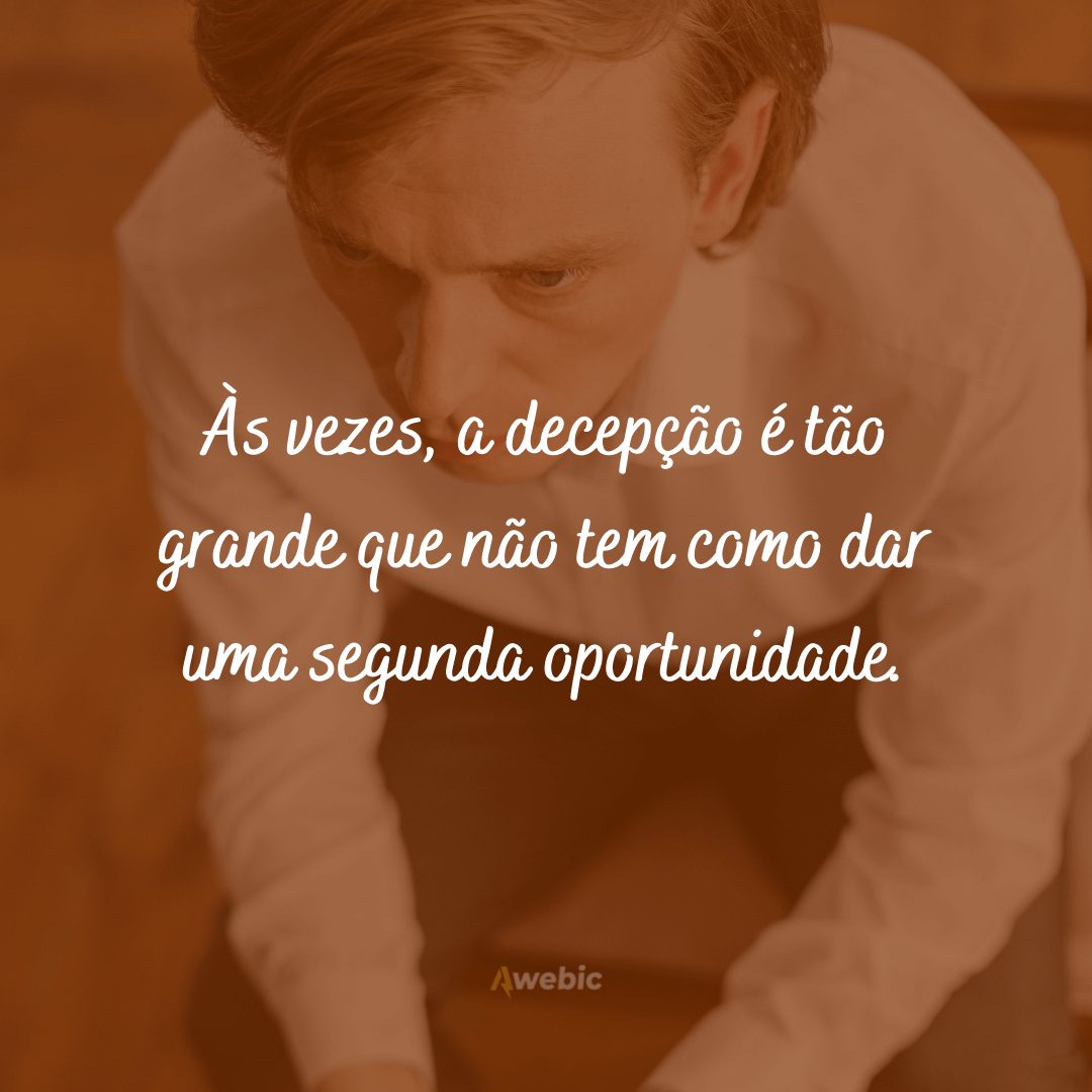 mensagens de decepção amorosa