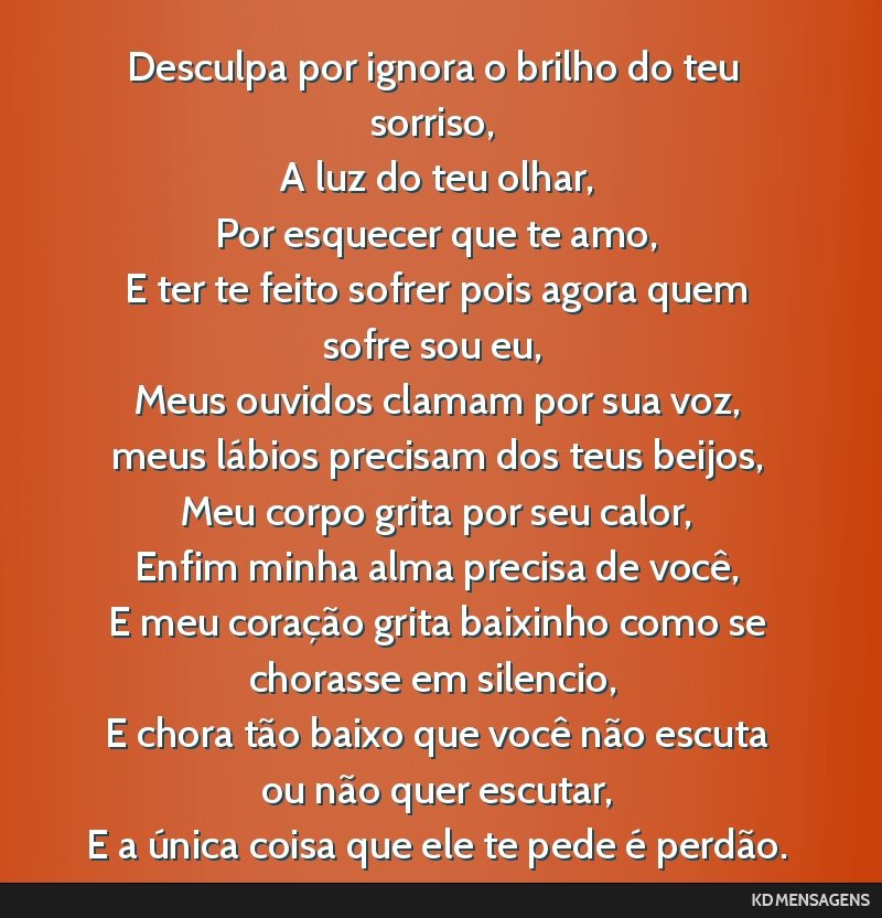 mensagem para pedir desculpas ao namorado