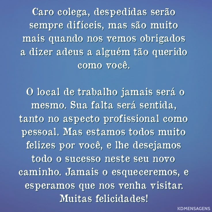 como se despedir de um colega de trabalho