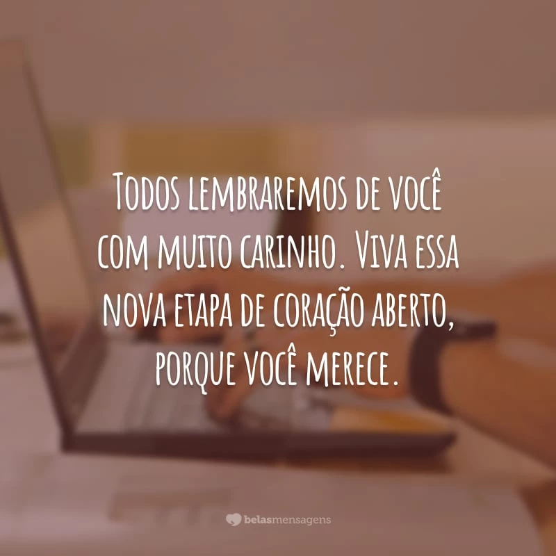 mensagens de adeus para colega
