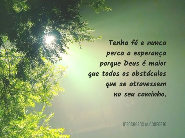mensagem de força em deus
