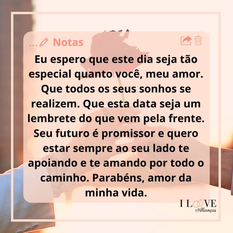 frases de aniversário para o amor da minha vida