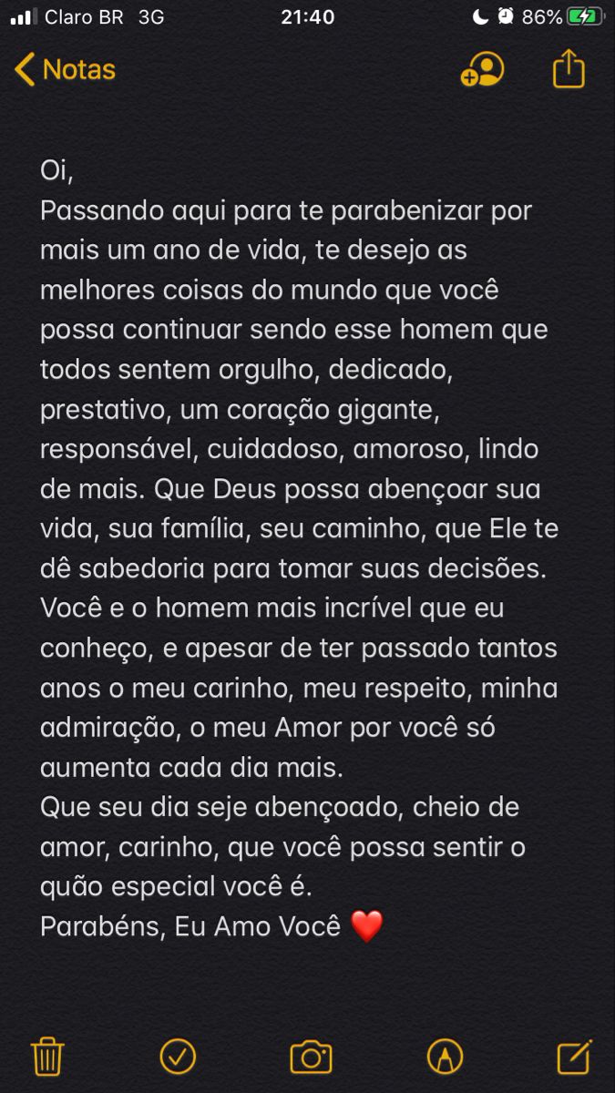 desejos de aniversário para o companheiro