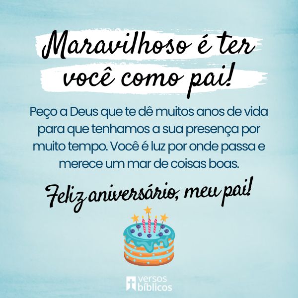 mensagens curtas para pai no aniversário