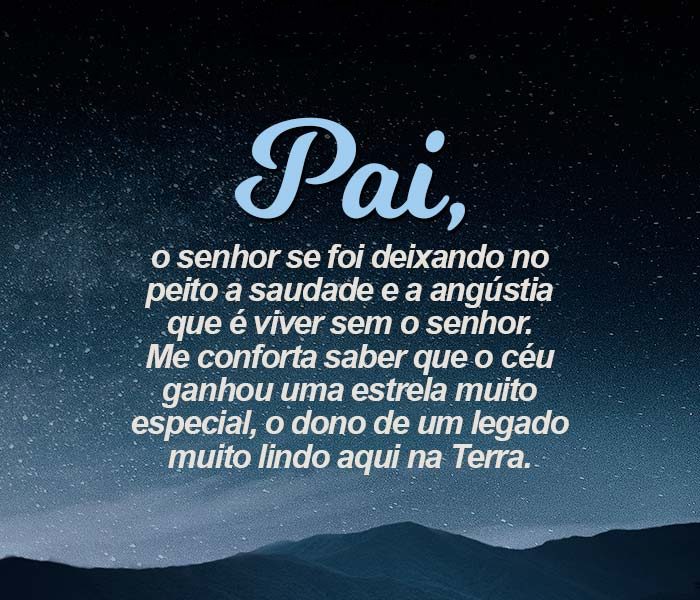 homenagem pai falecido dia dos pais