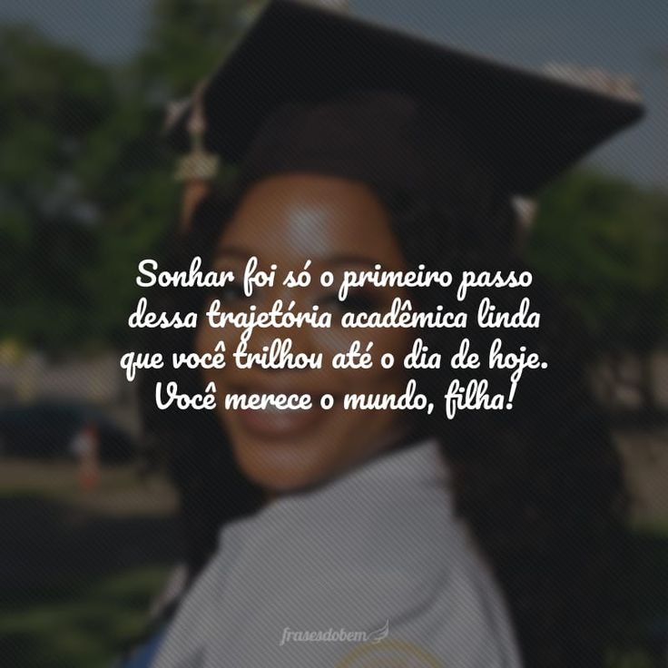 carta de formatura para filha