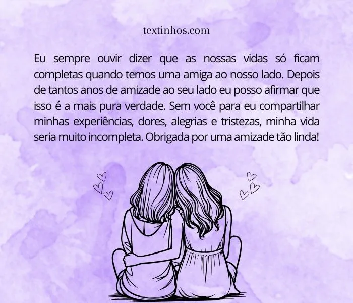 agradecimento amiga especial