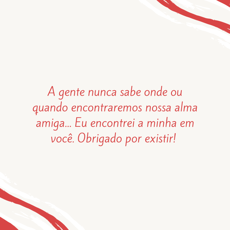 cartão de agradecimento para amiga