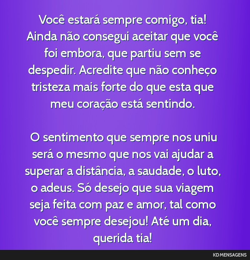 homenagem para tia que se foi