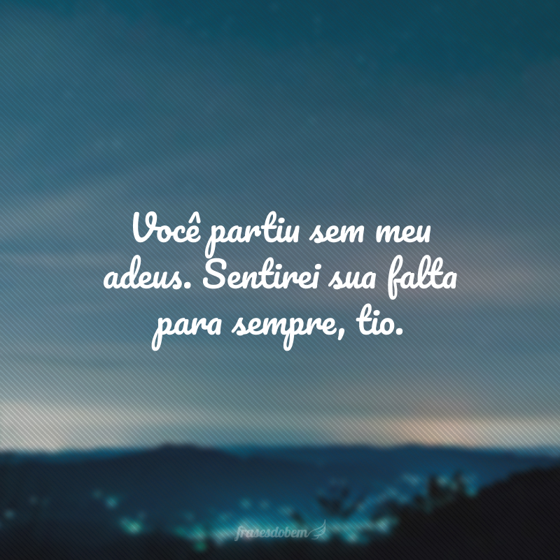 homenagem para tio