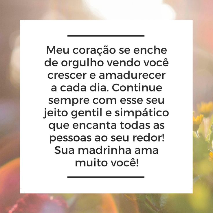 frase de madrinha para afilhada adolescente