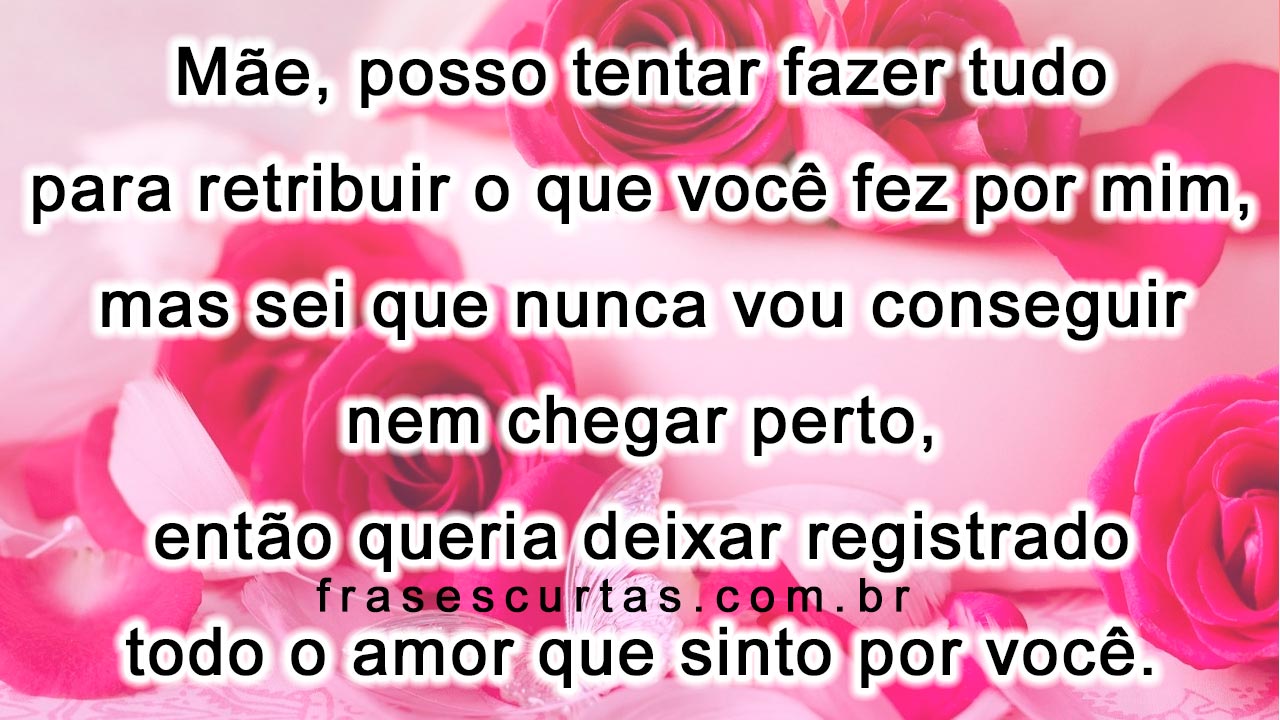 declaração de amor para mãe