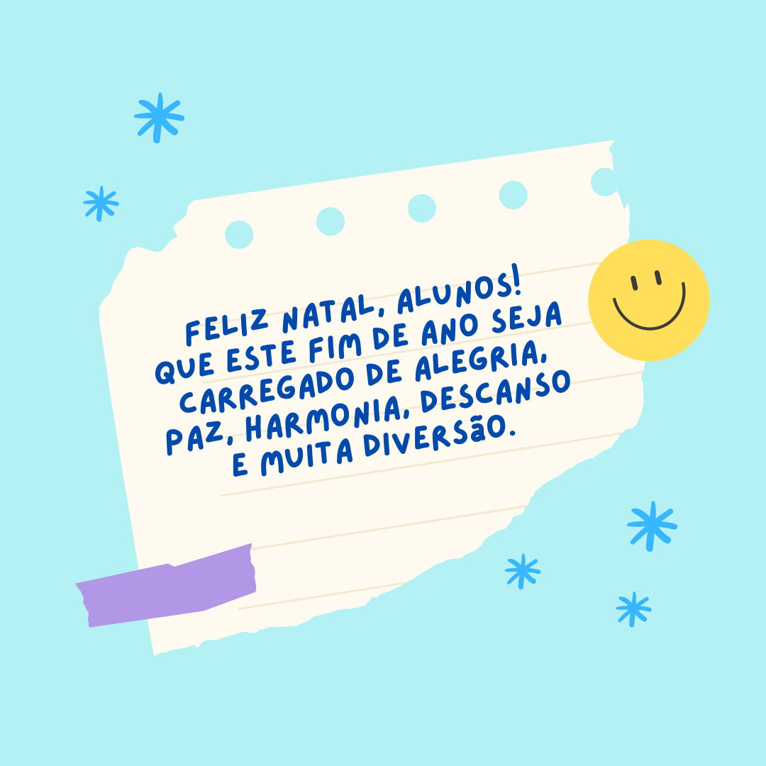 como desejar feliz natal para alunos