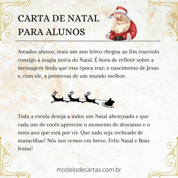 mensagens de natal para crianças da escola