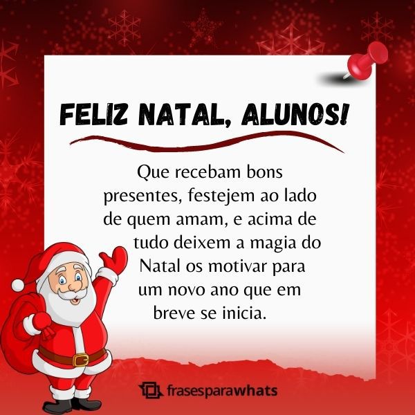 mensagens de natal para jovens estudantes