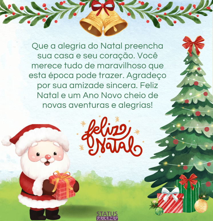 mensagem de natal carinhosa para amiga