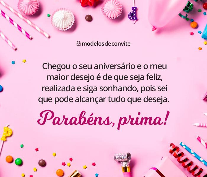 parabéns prima especial