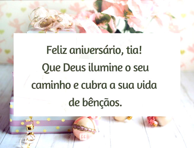 como desejar feliz aniversário para tia religiosa