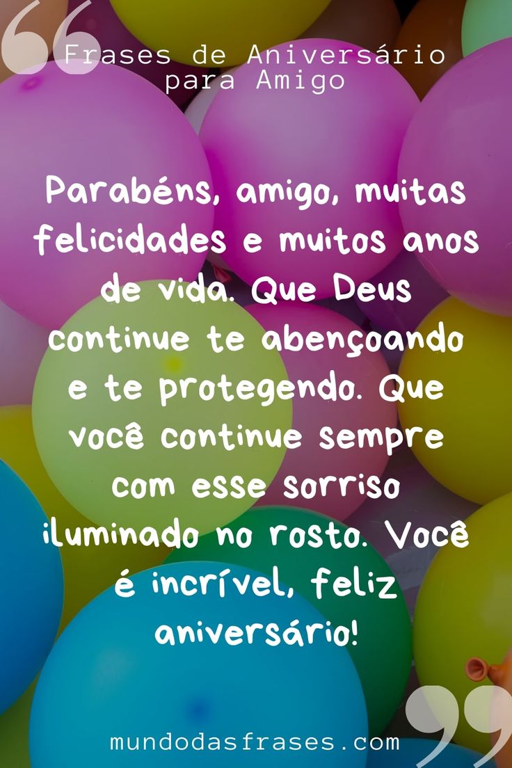 frase de aniversário para melhor amigo