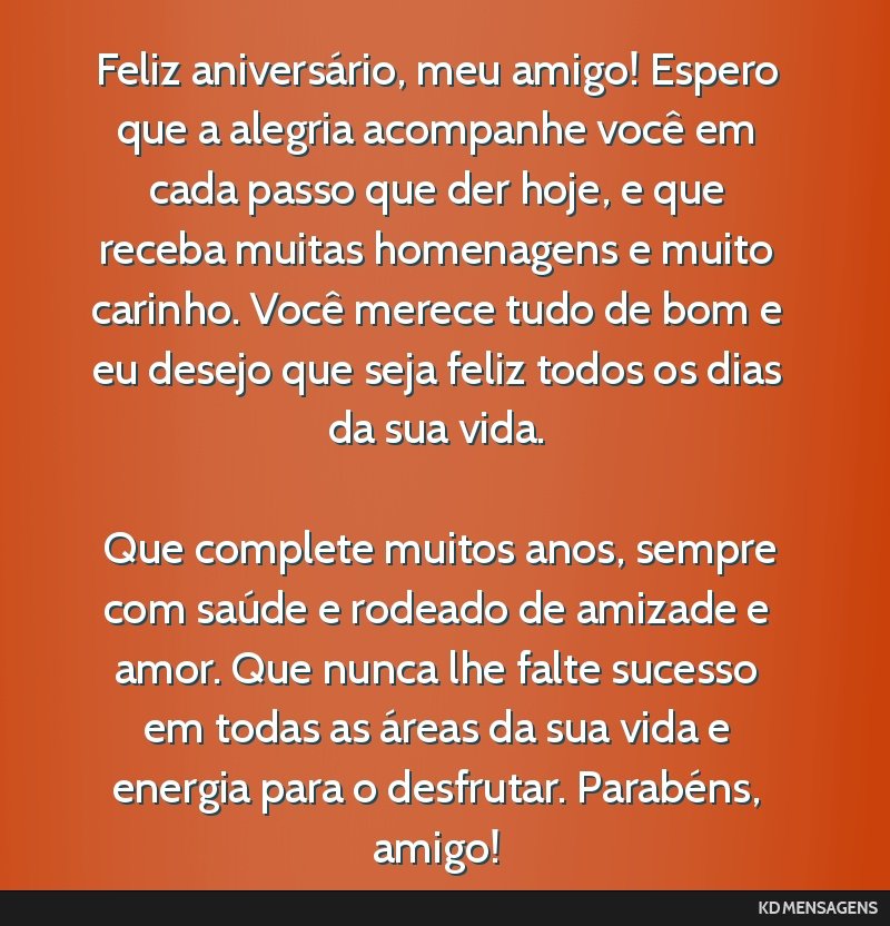 mensagens de aniversário para amigo distante