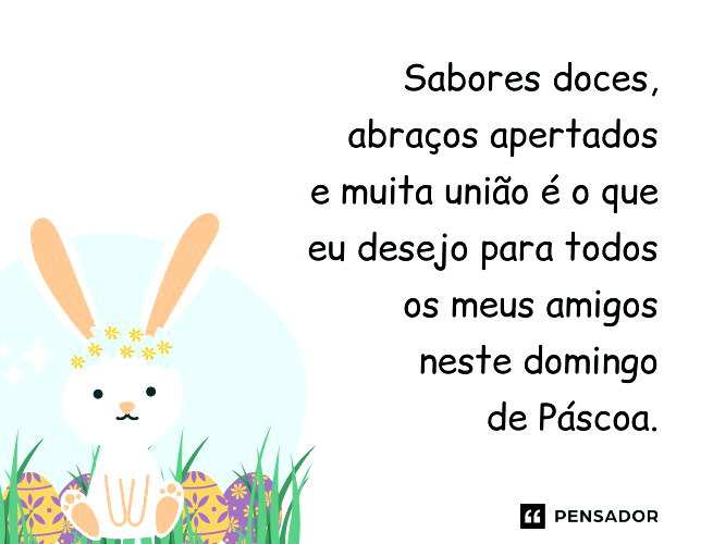 mensagens de páscoa para amigos próximos