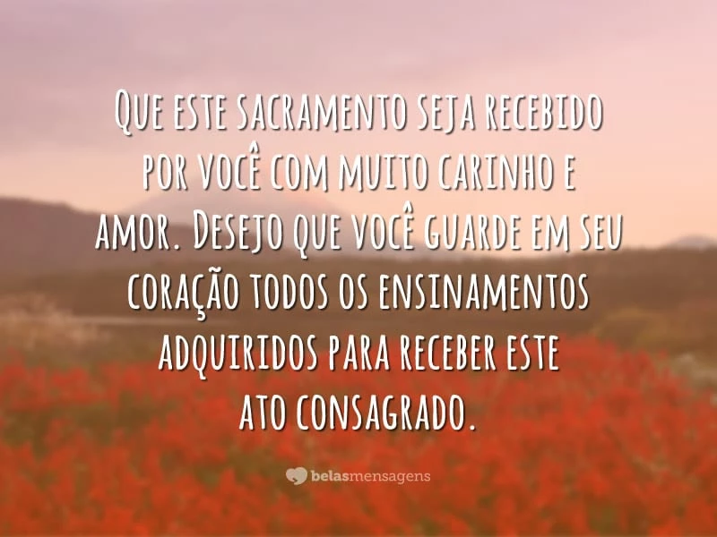 mensagem religiosa primeira comunhão