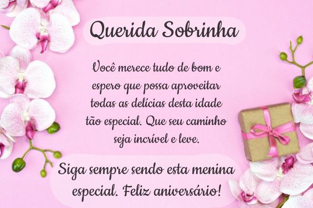 mensagem 15 anos sobrinha tia