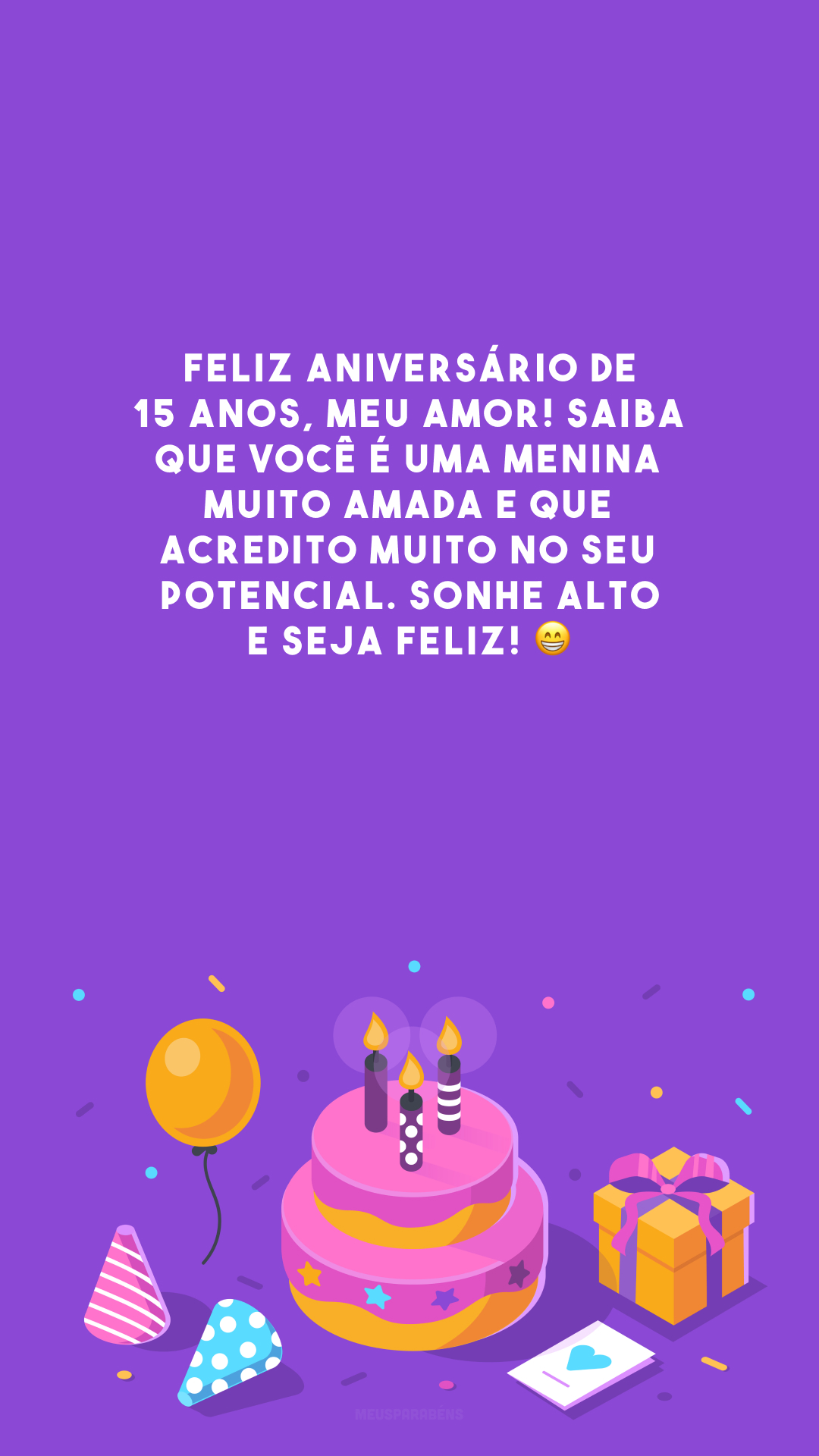cartão 15 anos sobrinha