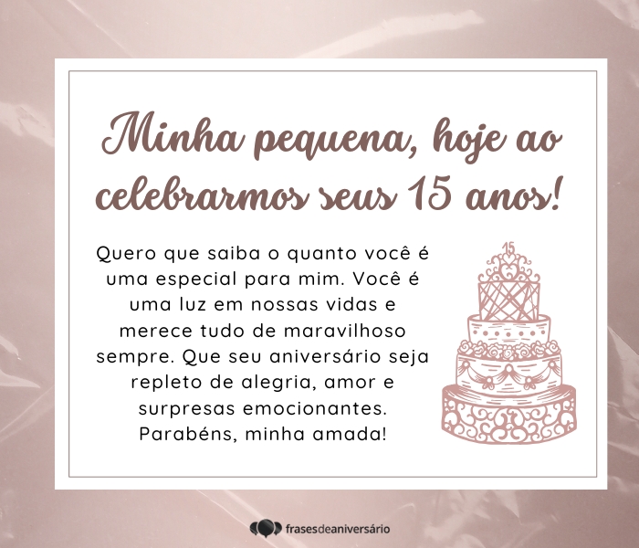 mensagem emocionante 15 anos sobrinha