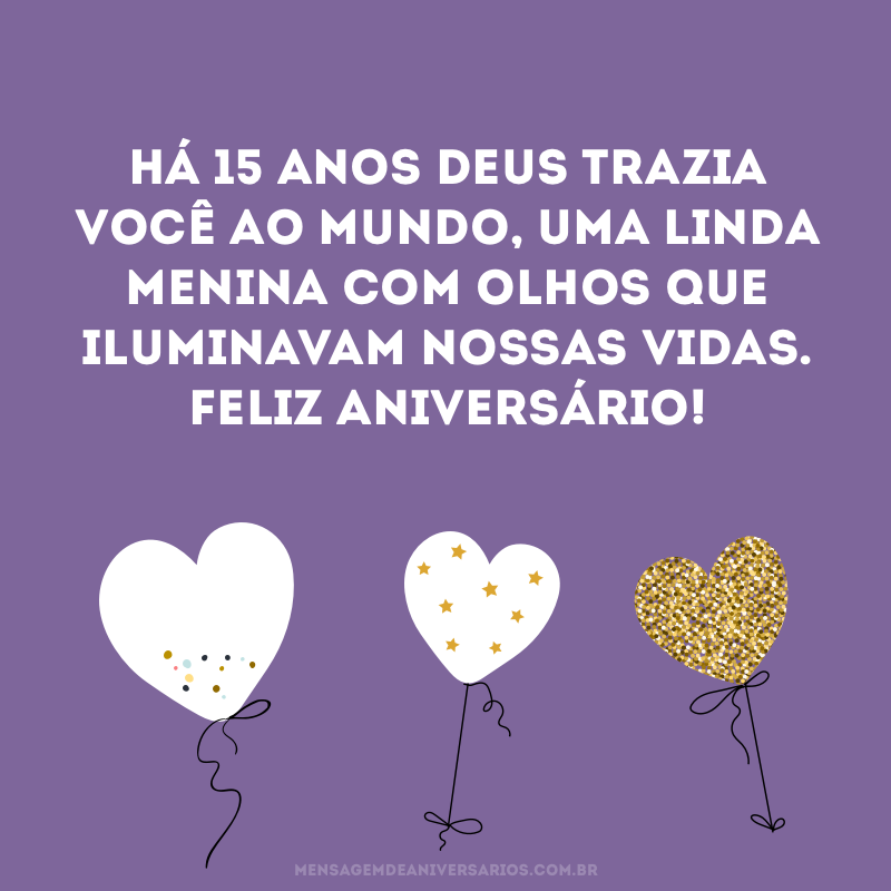 texto aniversário 15 anos sobrinha