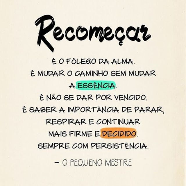 frases para um novo começo